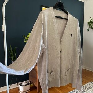 Lightweight Polo Ralph Lauren cardigan — cream coloured XL